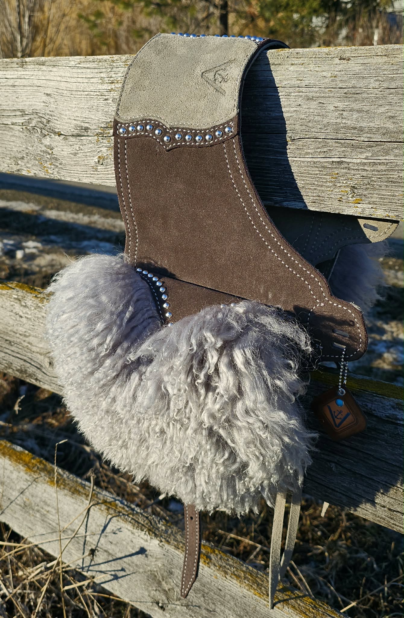 Soft and Silver Saddle Bags