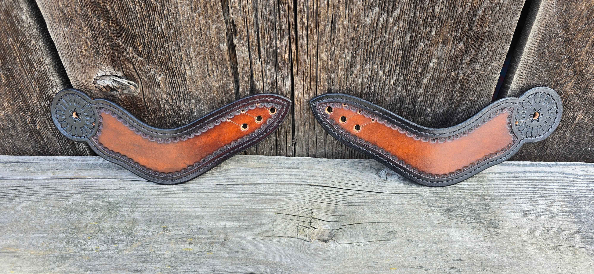 Spur Straps - Espresso and Russet