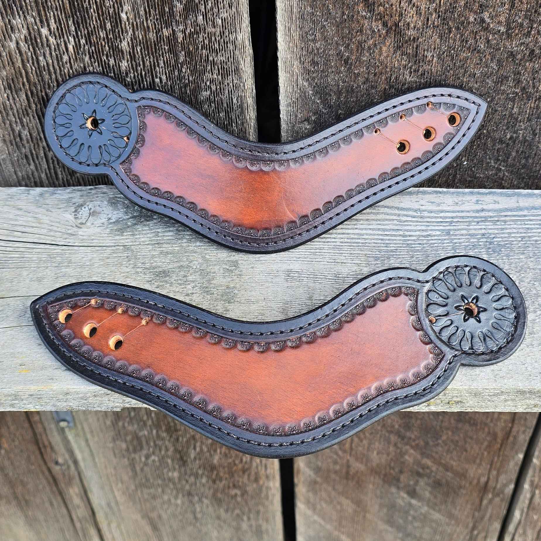 Spur Straps - Espresso and Russet