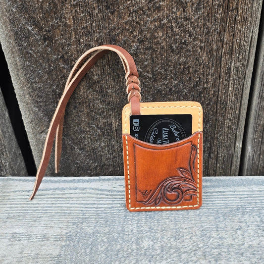 Leather Boot Wallet - Single Card Sleeve