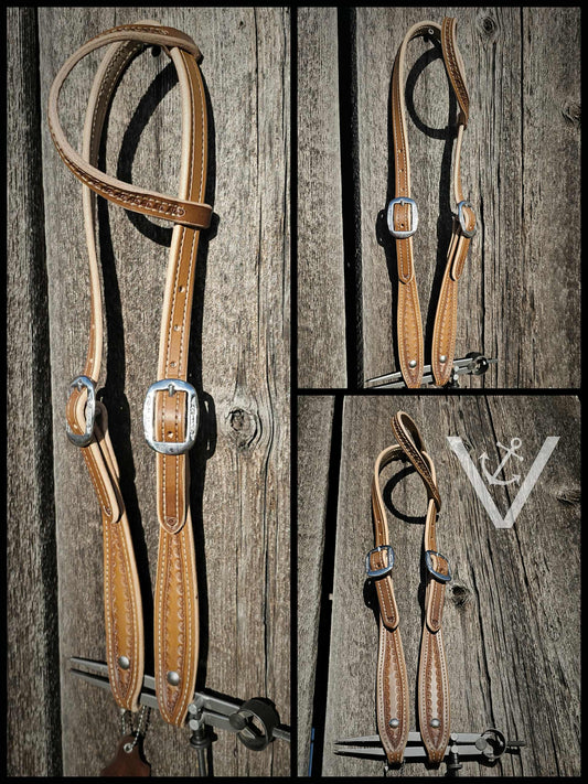 Single Sliding ear Headstall - Neutral Nelly