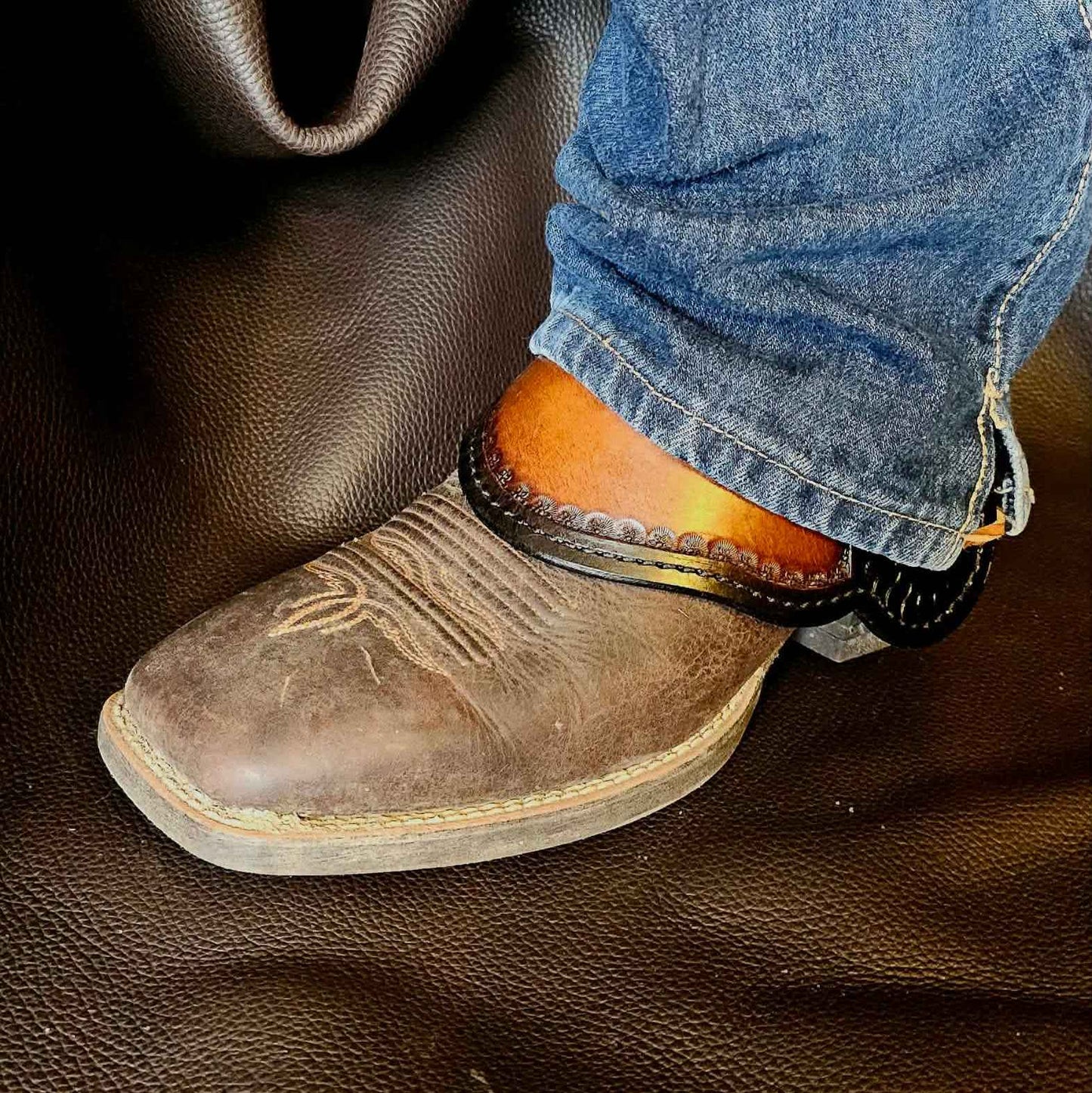 Spur Straps - Espresso and Russet